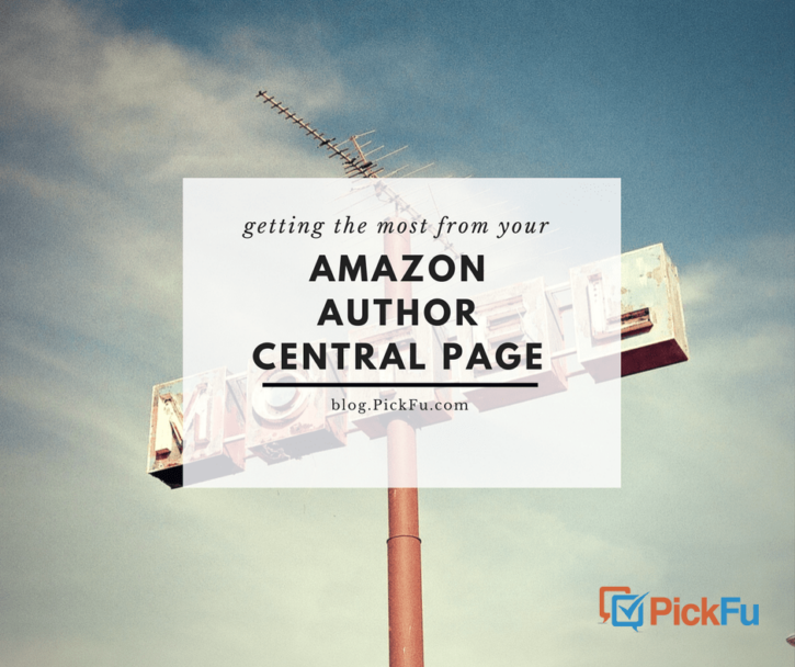 Amazon Author Central Page
