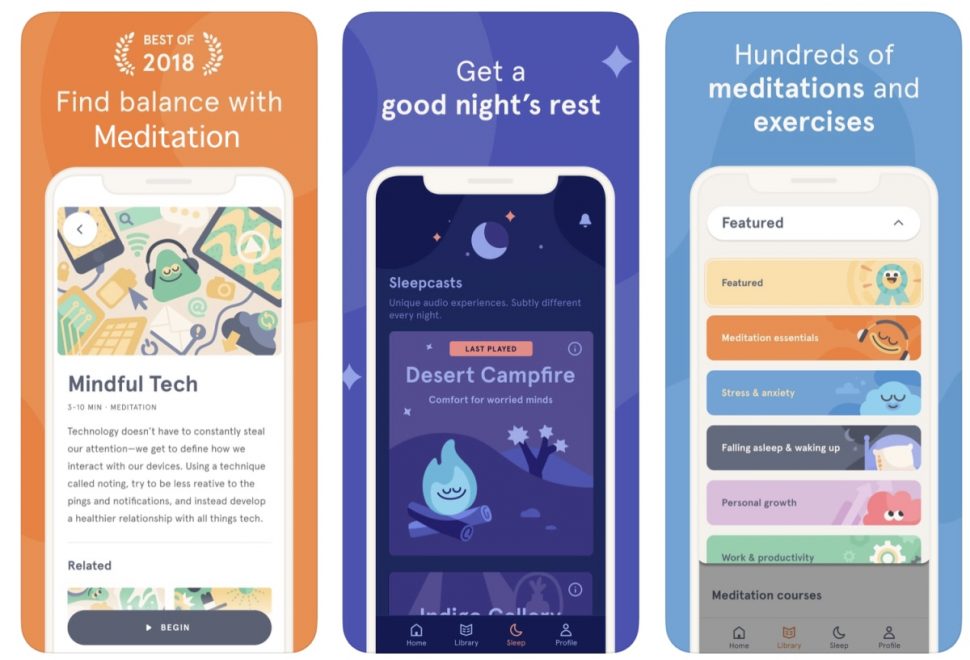 Designing App Store screenshots for a meditation app