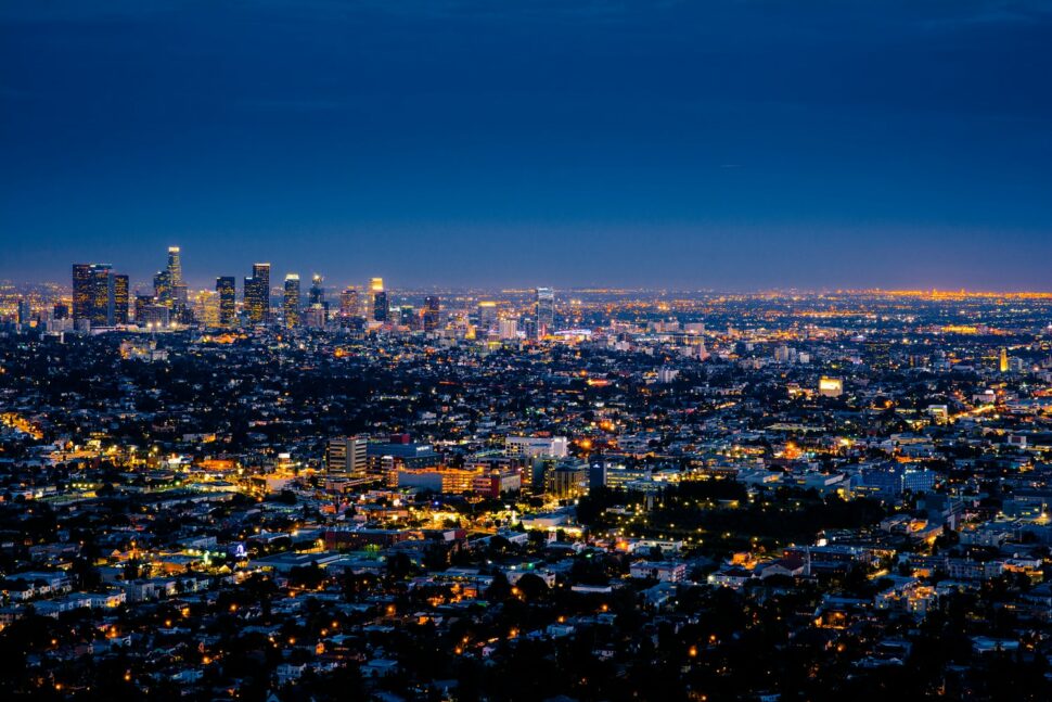 An image showing the Los Angeles cityscape. 