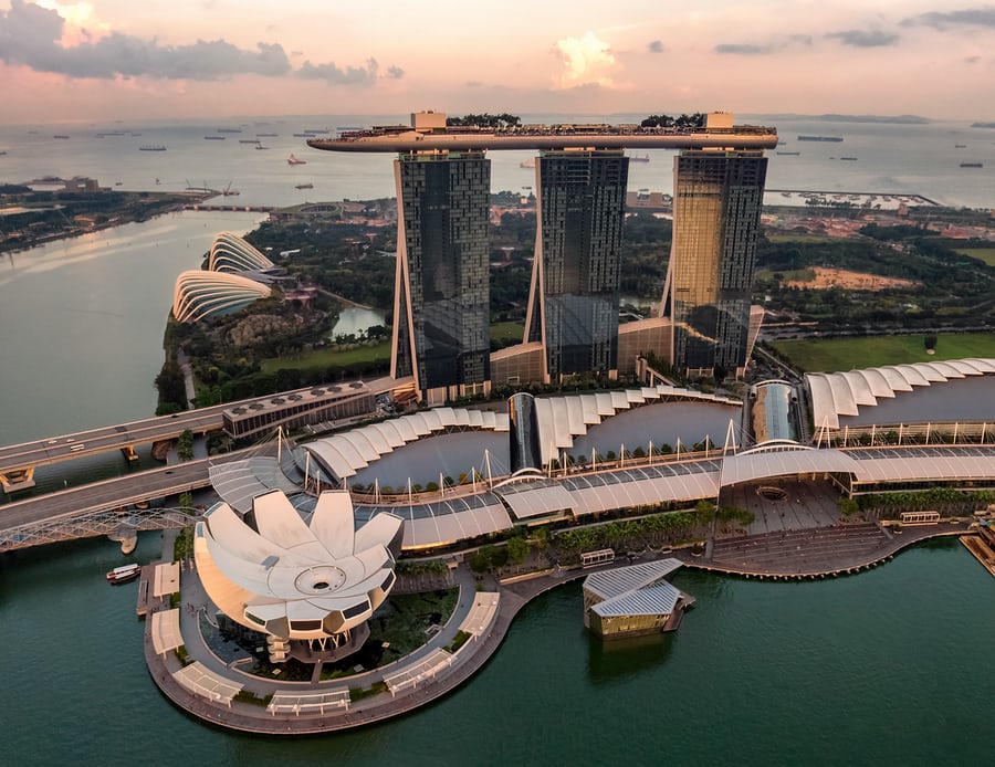 An image showing buildings in Singapore. 