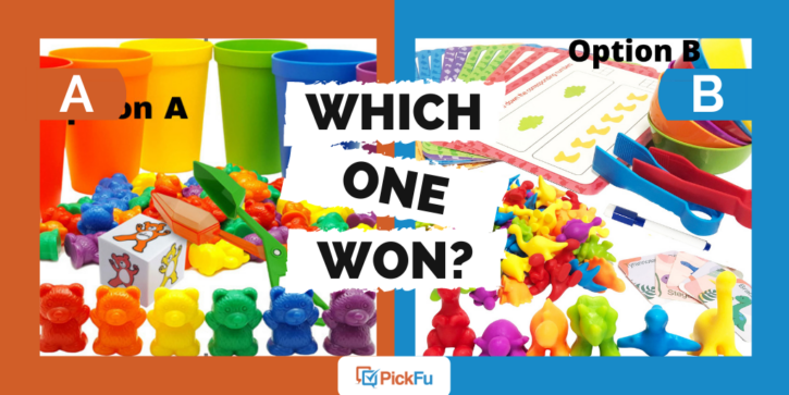 Which One Won: bear vs. dinosaur kids' counting toy set