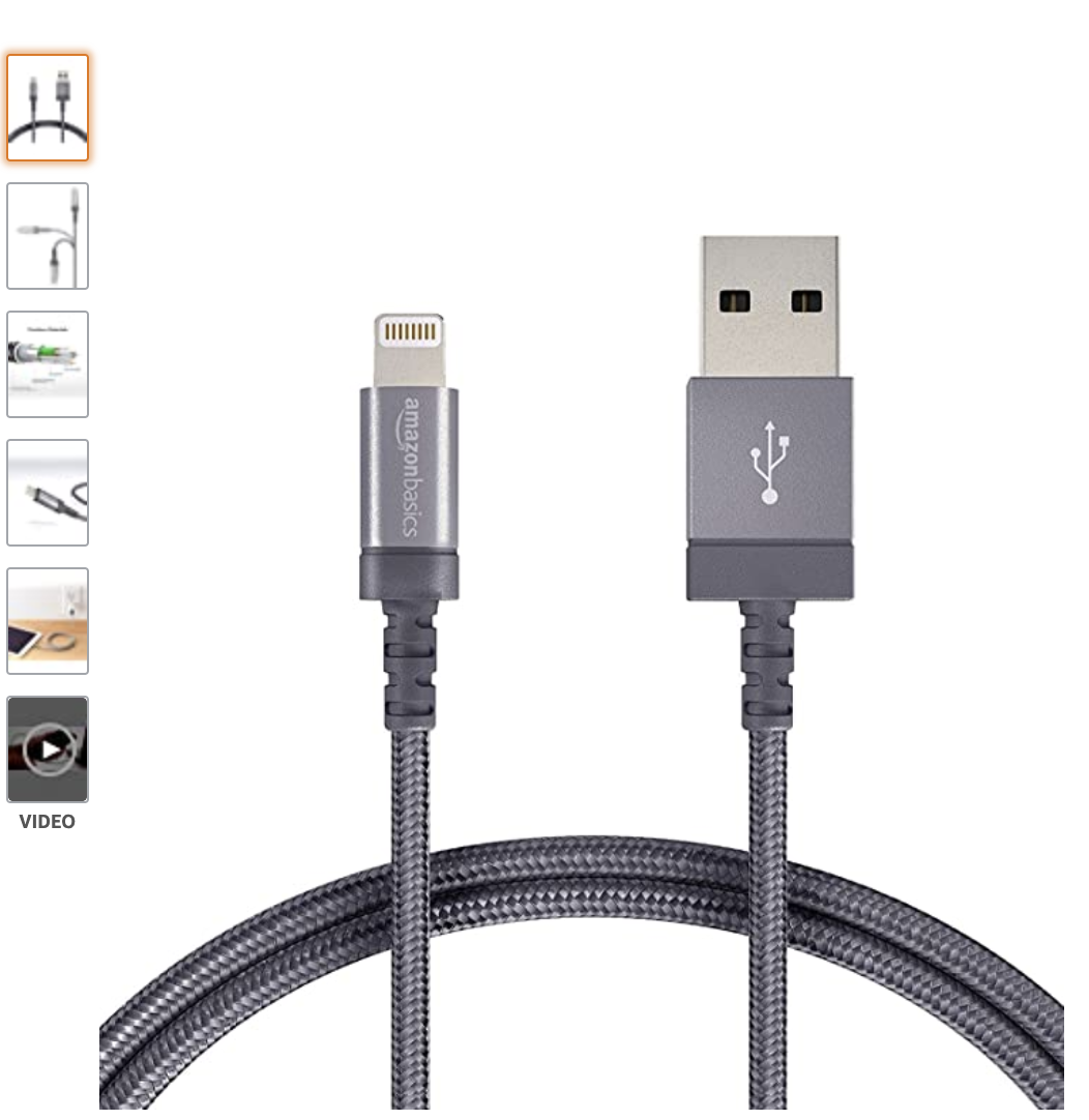 An example of an Amazon main image for a laptop charger.