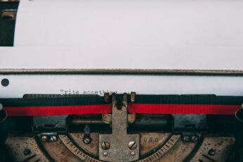 Typed message on typewriter